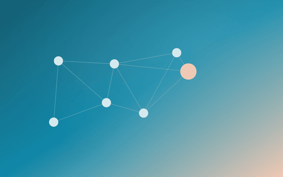 Abstract cover art: linked nodes branching from a single point