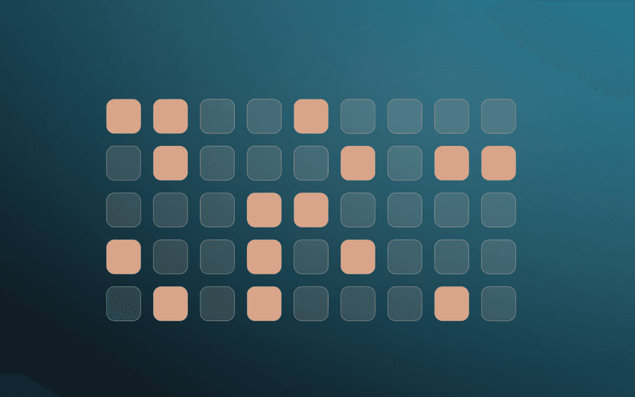 Abstract cover art: a checklist motif on a cream background