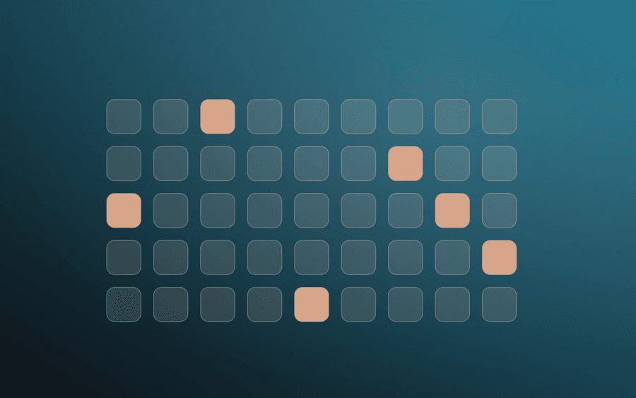 Abstract cover art: a timeline motif on a deep background