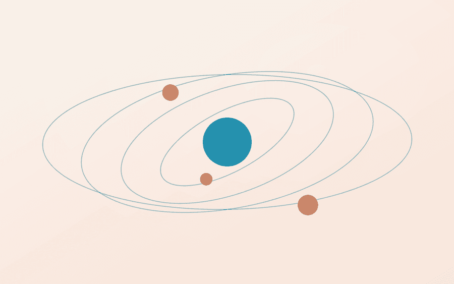 Abstract cover art: a timeline motif on an ink background