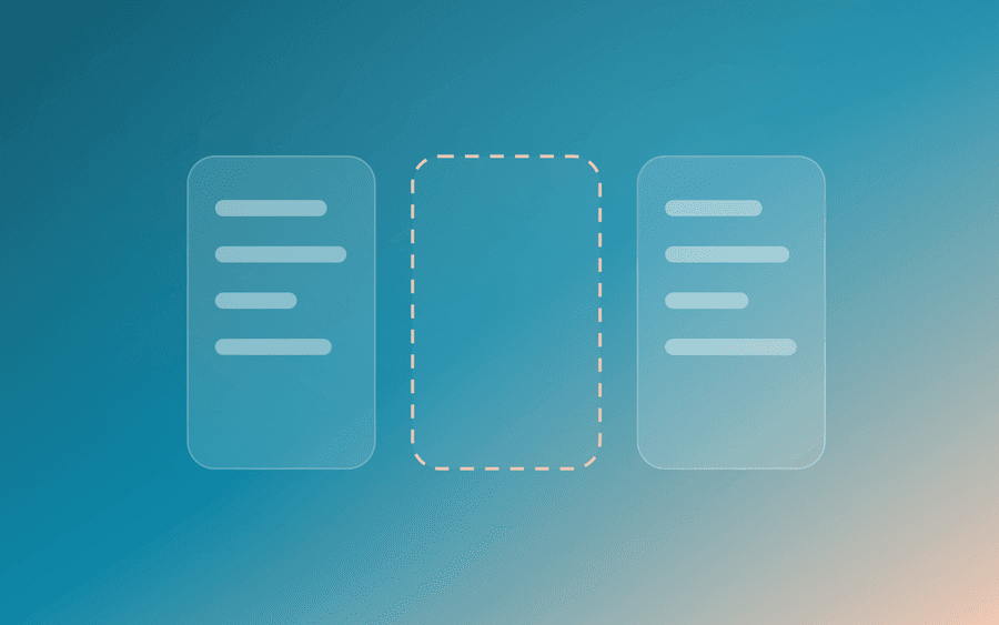 Abstract cover art: nested frames on a warm background