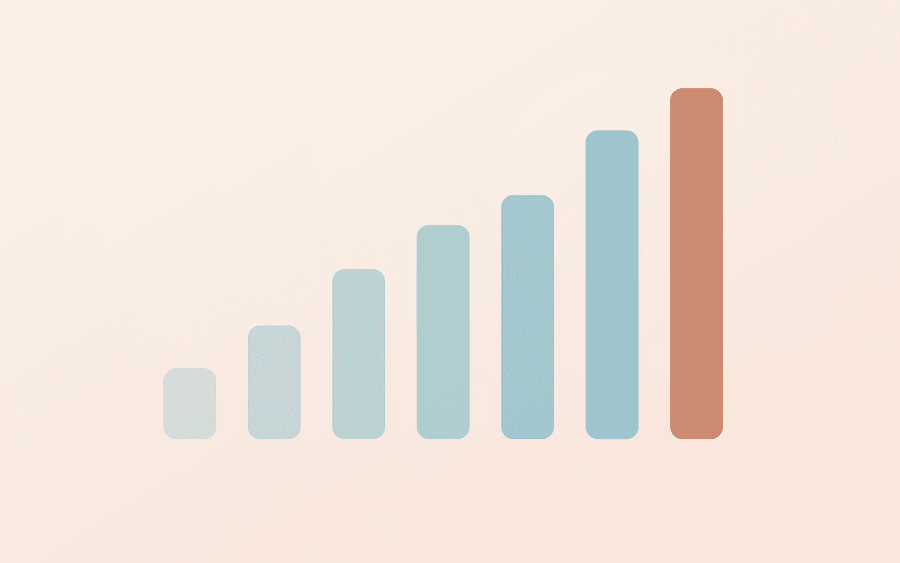 Abstract cover art: bars of varying height across a wide field