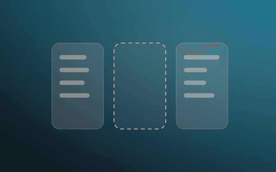 Abstract cover art: stacked frames fanned along a curve